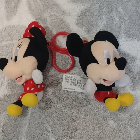 Disney 4 Piece Pack Mickey and Minnie Mouse Plush Toy Set - Red, Yellow, Black - Picture 5 of 6